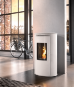 Stufa a pellet Fontana Tonda 9 kW - BIANCA