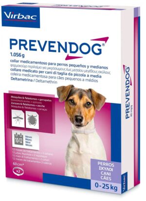 COLLARE PREVENDOG 0-25KG 60CM x 2PZ